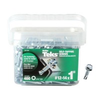 Teks #12-14 x 1 in. Hex Washer Head Drill Point Screw (400-Pack)